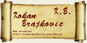 Kokan Brajković vizit kartica